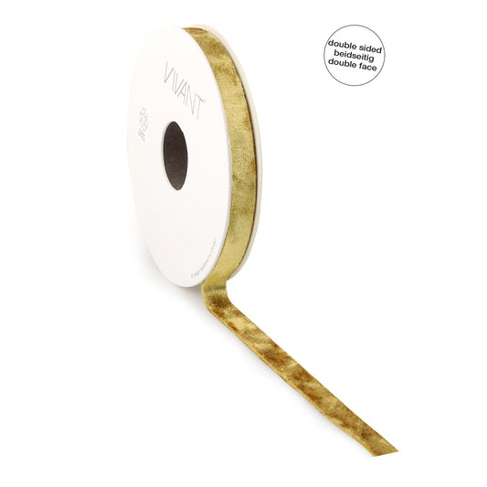 Doppelseitiges Velvet Band Gold - Double Face - 10mm / 25mm / 40mm - 5 Meter