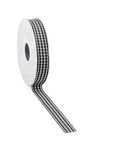 Geschenkband Karo Schwarz &gt; 9/15mm | 20m