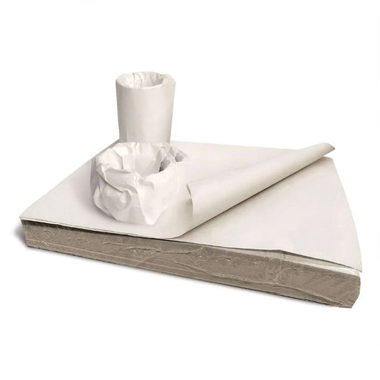 Gebleichtes Seidenpapier - 22 Gramm, wasserfest, farbecht - 25x36 cm, 36x50 cm, 50x75 cm