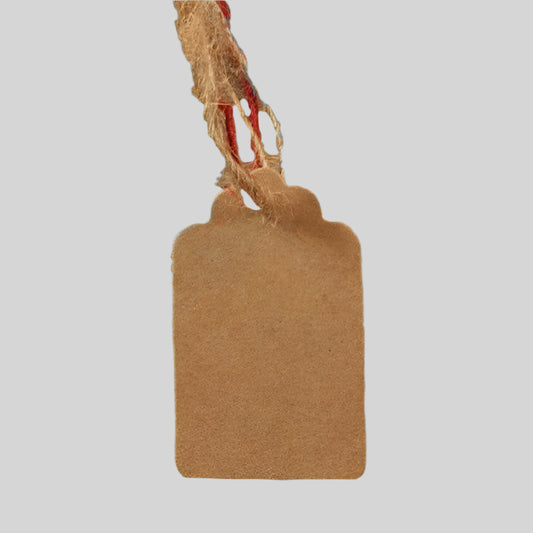 Cadeaulabel Retro Bruin groot - Kadopapier.net
