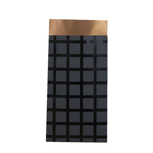 Luxus Geschenktüte Schwarzes Rautenmuster &gt; 7x13-17x25 cm | 200 Stück