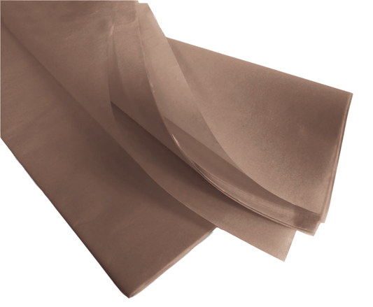 Chocoladebruin vloeipapier, gevouwen vellen