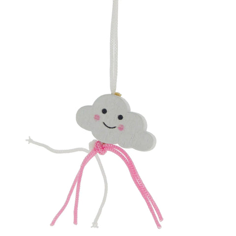 Glücksanhänger Baby Wolke Rosa - Glücksanhänger aus Holz