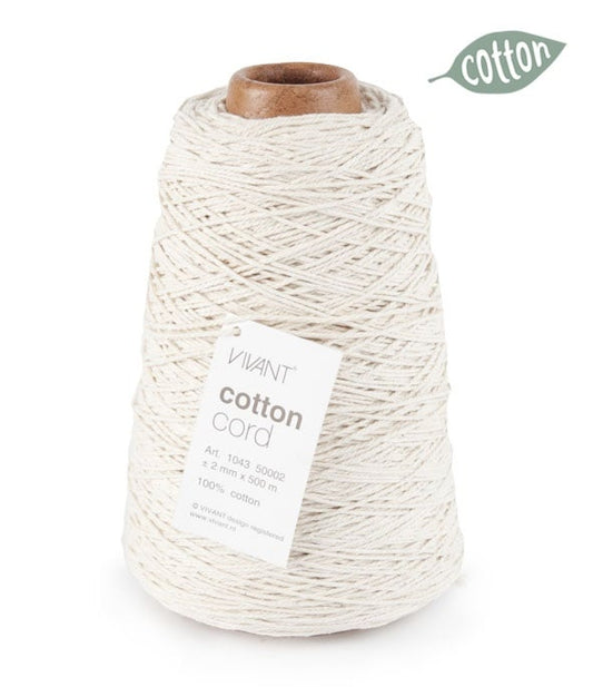 Natural cotton rope for various applications and craft projects
