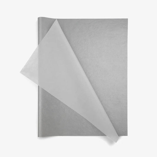 Enkelzijdig Zilver Vloeipapier 17 Grams | 25x36 cm, 36x50 cm, 50x75 cm - Kadopapier.net