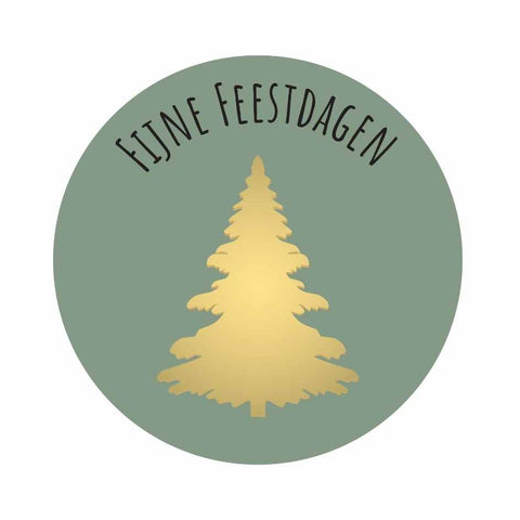 Grußetikett „Frohe Feiertage“ mit 6 Ecken, 40 mm | 250 Stück Hochglanz