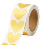 Verschlussaufkleber Herz Gold -Sticker-Label-