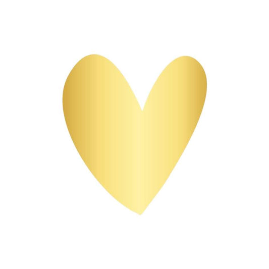 Verschlussaufkleber Herz Gold -Sticker-Label-