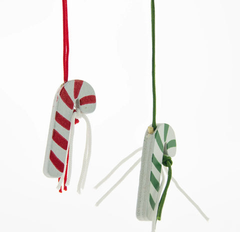 Gelukshangers Kerst Zuurstok Hout – Assorti Groen/Rood – Doos 100 stuks