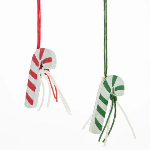 Gelukshangers Kerst Zuurstok Hout – Assorti Groen/Rood – Doos 100 stuks