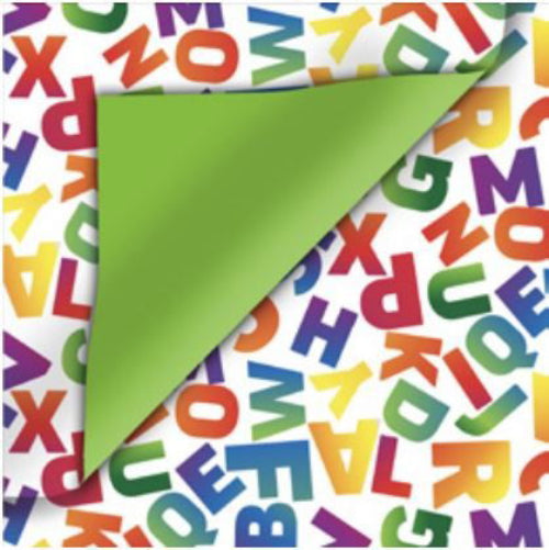 Inpakpapier Letters Wit - Kadopapier.net