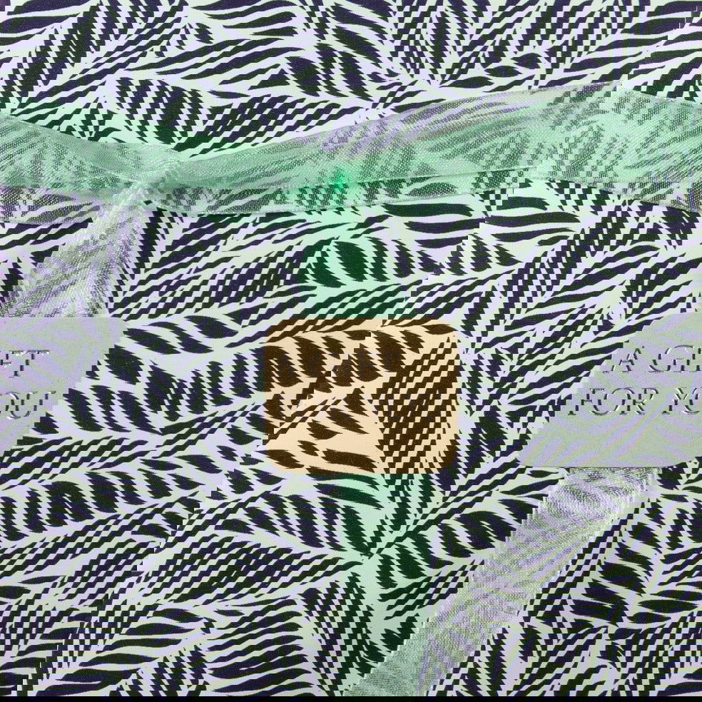 Inpakpapier Palmstripes Mint - Kadopapier.net