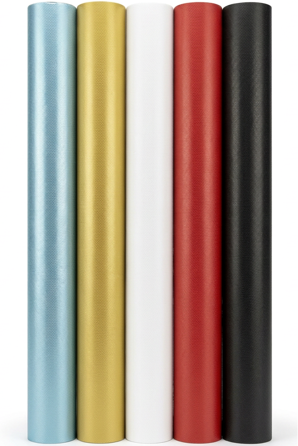 Kraft Colors – 70 cm x 2 m – Set mit 5 Rollen Geschenkpapier 