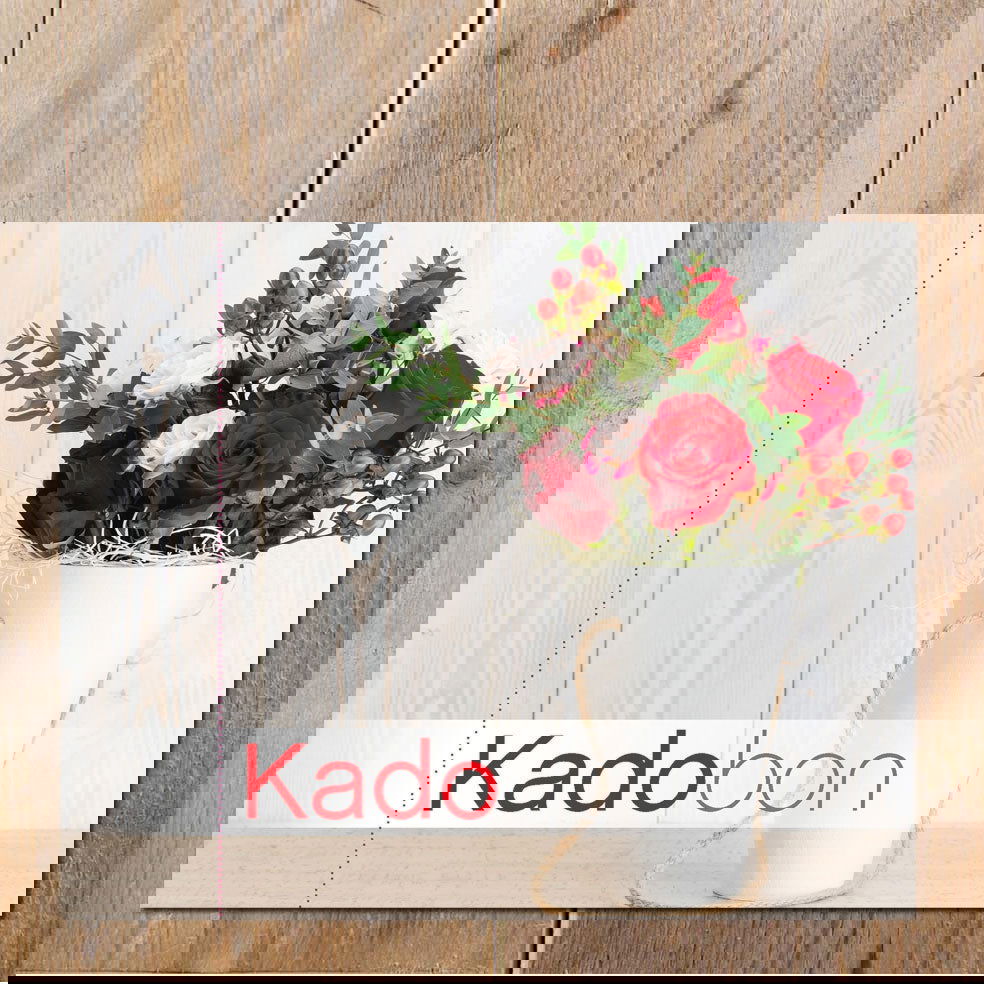 Kadobon Vaas met Rozen - Kadopapier.net