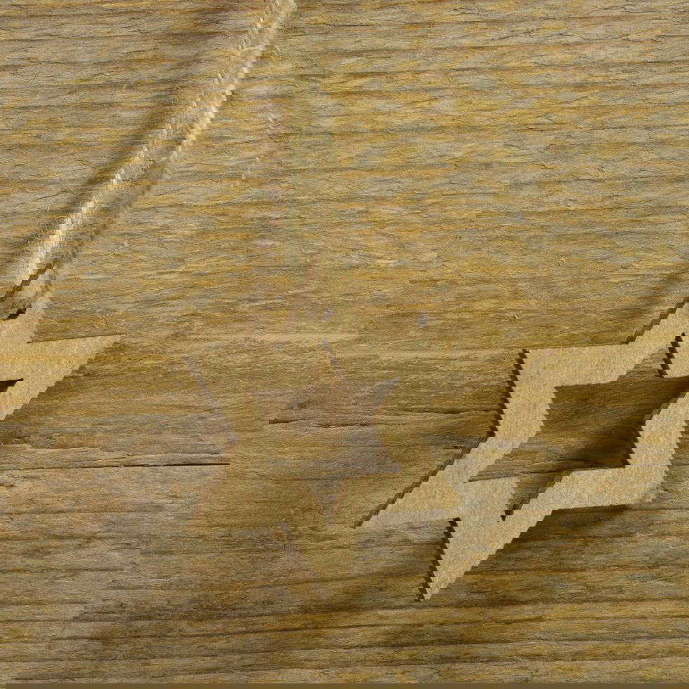 Kadohanger Houten Ster - Kadopapier.net