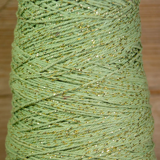 Katoentouw Lindegroen - Goud - Kadopapier.net