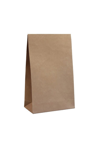 Geschenktüte Kraft / Gold - Luxuriöse braune Geschenktüten mit Blockboden