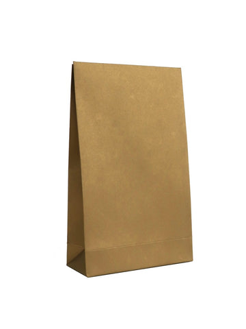 Geschenktüte Kraft / Gold - Luxuriöse braune Geschenktüten mit Blockboden