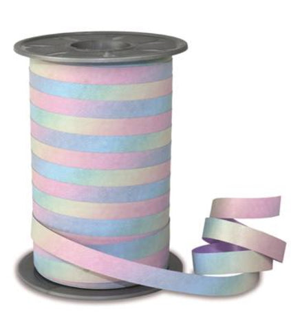 Luxe Krullint Pastel Regenboog – 10mm - Decoratielint - Kadopapier.net