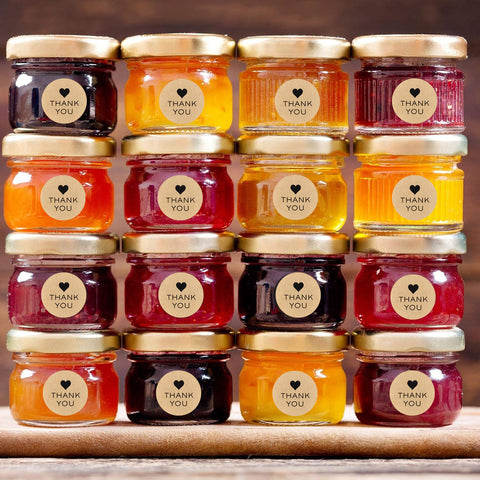 Sluitsticker Kraft Thank You -  25mm - Sticker-Etiket- 500 stuks