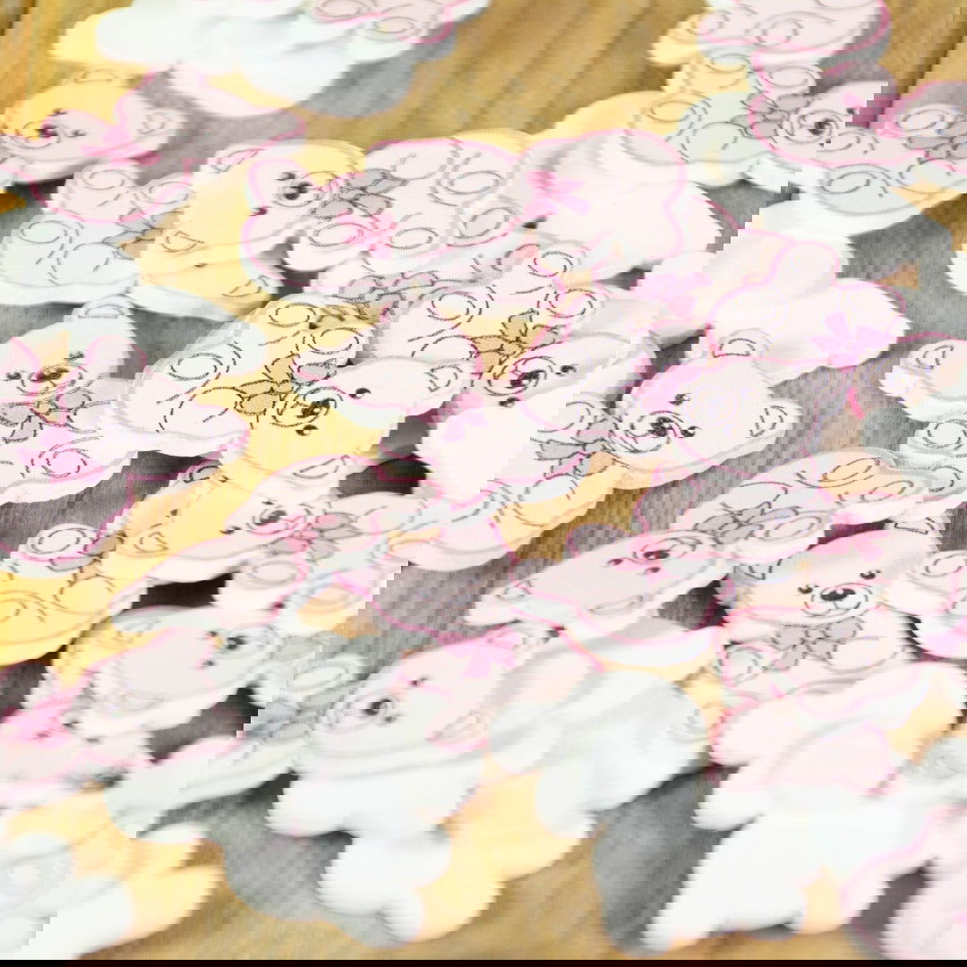 Plakdeco Teddybeer Roze - Kadopapier.net