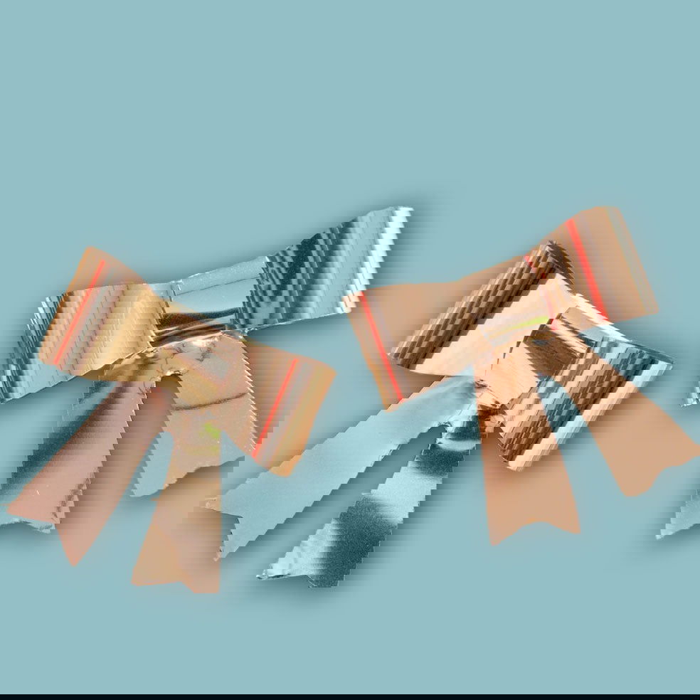 Plakdeco Vlinderstrikje Zilver - Kadopapier.net
