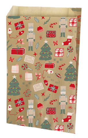 Weihnachtstüte Mint - 12 + 4,5 x 20 cm &amp; 16 + 8 x 27 cm Geschenktüten