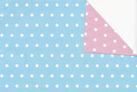 Vellen Inpakpapier Small Dots Blue/Pink | 70*50cm | 2x 250 vellen
