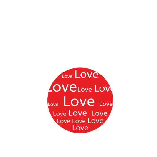 Rond Rood Love love love - Kadopapier.net