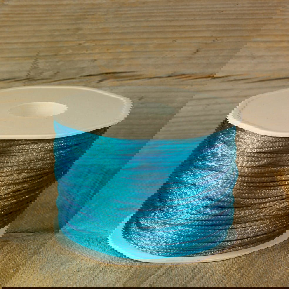 Satijnkoord Turquoise - Kadopapier.net