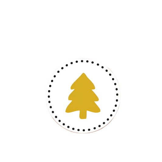 Sluitzegel Kerstboom Goud 40mm | 500 Stuks