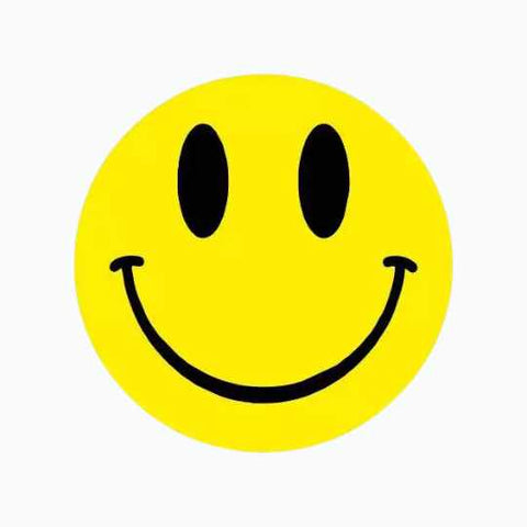 Wensetiket Smiley mix kleuren -Sticker-Etiket-