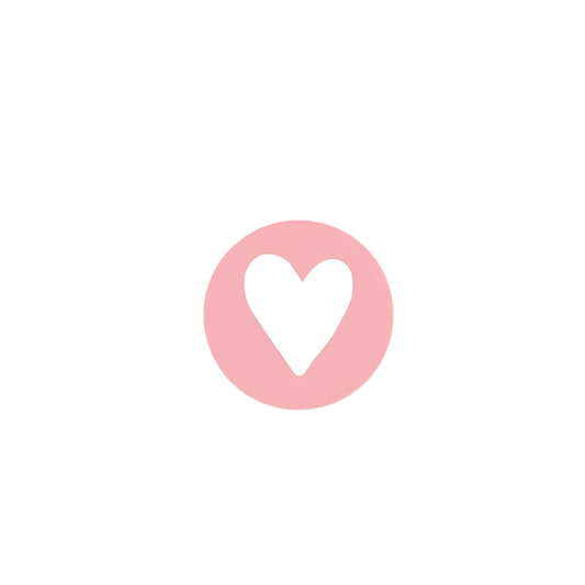 Sticker roze Hart klein - Kadopapier.net