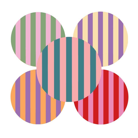 Vrolijke Streepjes Mix Etiketten – 250 Stuks