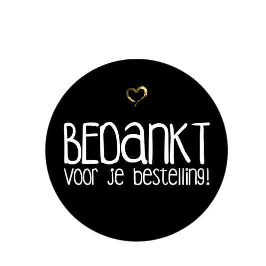 Webshop Etiket Zwart XXL - Kadopapier.net