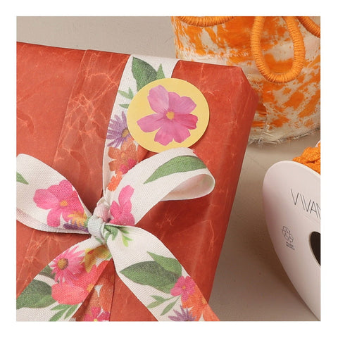 Wensetiket Assorti Fruity Flowers - Kadopapier.net