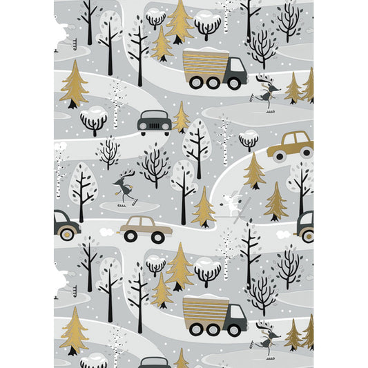 Christmas paper Winterfun in the Forest - Luxury Wrapping Paper 30-70 cm x 200m