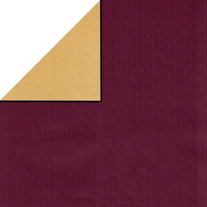 Effen mat bordeaux en goud inpakpapier - Kadopapier.net