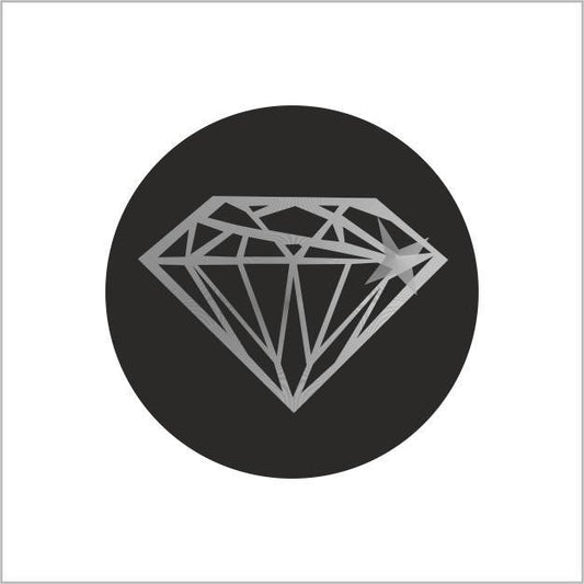 Sealing Seal with Diamond Silver -Sticker-Label-