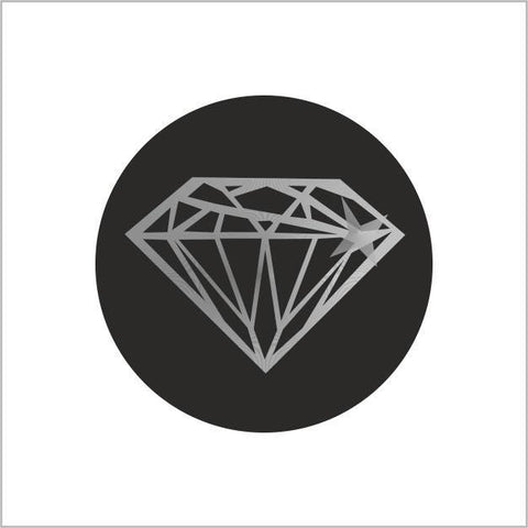 Sluitzegel met Diamant Zilver -Sticker-Etiket-