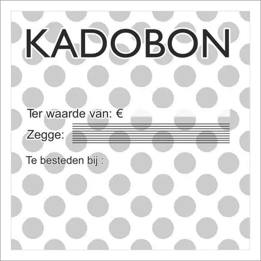 Kadobon met Zwarte Stip