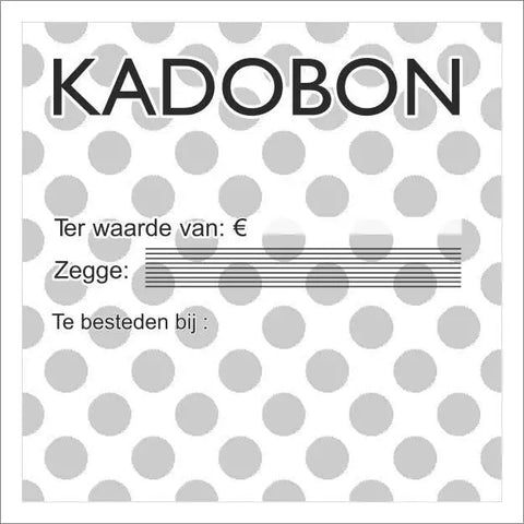 Kadobon met Zwarte Stip