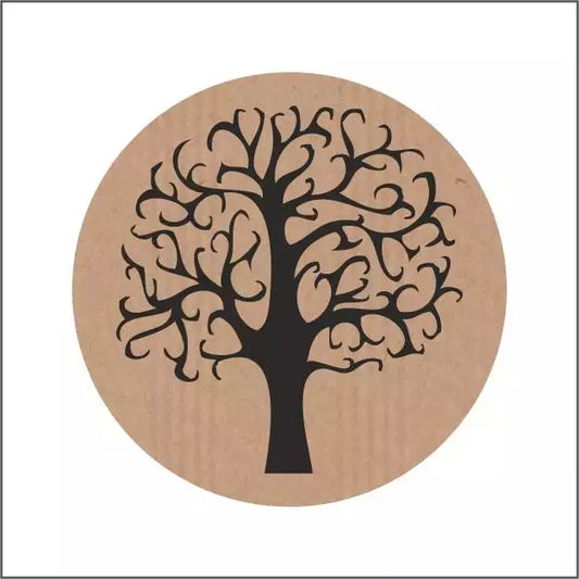 Kraft wensetiket Boom -Sticker-Etiket-