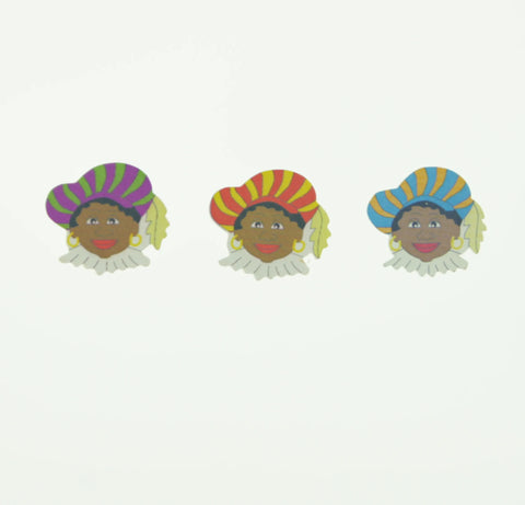 Stick-on decoration Piet – 100 pieces wooden decoration